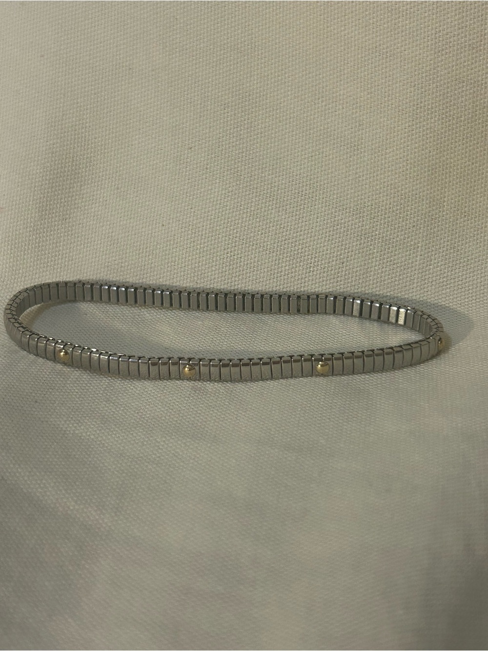 18K YELLOW GOLD MILOR ITALY STAINLESS STEEL FLEX STRETCHY Anklet